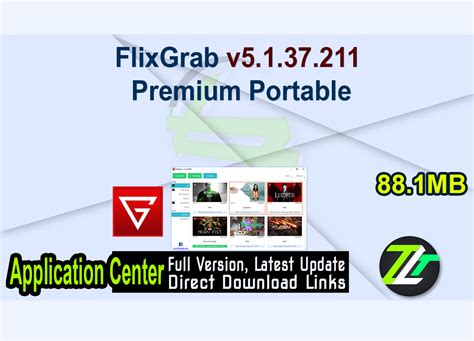 Free download of the portable Flixgrab + Premium 1. 3